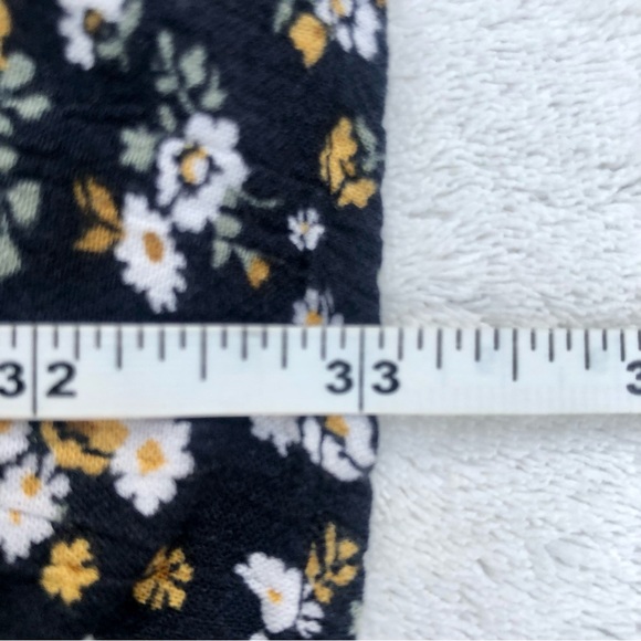 J. JILL Dress Embroidered BOHO Floral Womens Small Navy Blue Gold - Picture 11 of 12